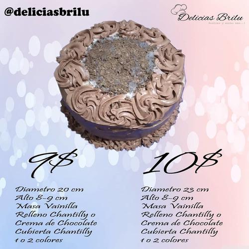 Torta Chocolate Con Chantilly Y Galleta Pastel Tarta 20cm