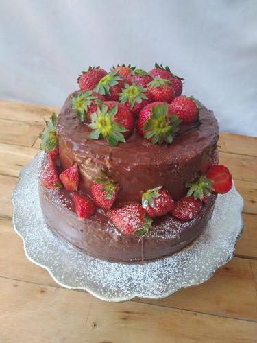 Torta De Chocolate Con Fresas!