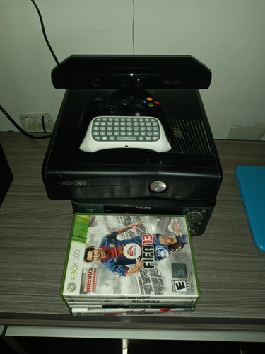 Xbox 360 Con Kinect + 6 Juegos + 1 Control Con Teclado