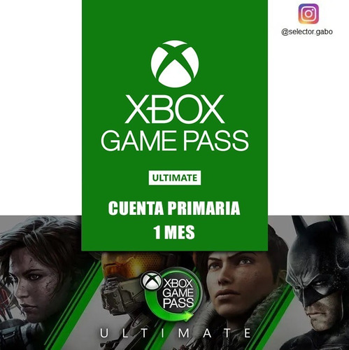 Xbox Game Pass Ultimate 1 Mes Xbox One Cuenta Primaria