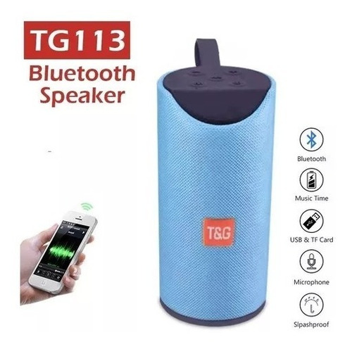 Corneta Bluetooth T&g Bt Speaker Tg-w Fm/aux/usb