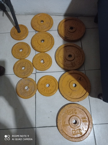 Juego De Pesas Barra Y Discos