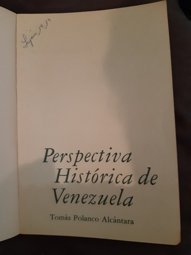 Perspectiva Histórica De Venezuela Tomás Polanco