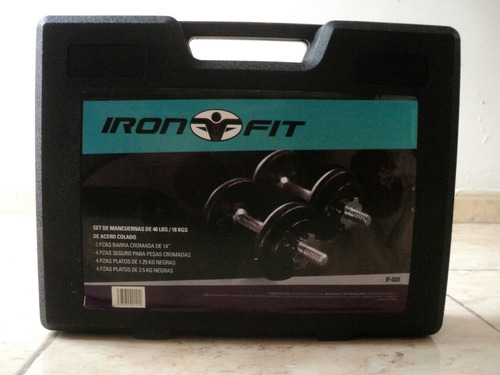 Set De Pesas Iron Fit 40lbs /18kgs (como Nuevo)