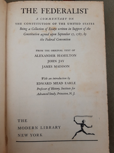 The Federalist. Hamilton, Jay Y Madison. Ny 