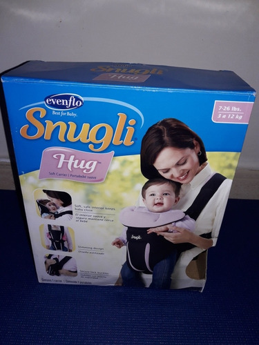 Canguro Porta Bebe Color Negro Con Rosado Nuevo Marca Snugli