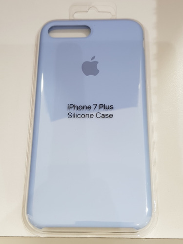 Estuche iPhone 7 Plus Y 8 Plus Apple Silicone Color Celeste