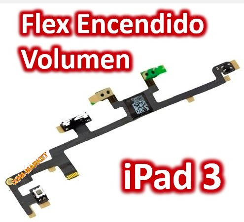 Flex Encendido Power Volumen Apple iPad 3 Nuevo No iPad 1 2