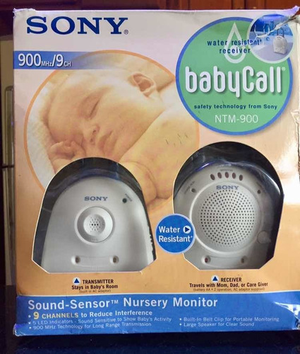 Monitor Para Bebés Sony 900mhz/9ch Resistente Al Agua