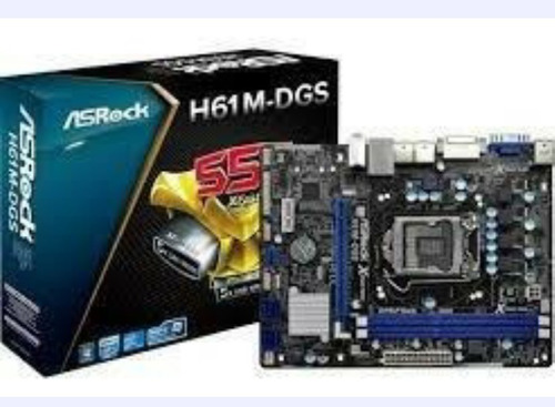 Tarjeta Madre Asrock H61 Dgs Socket Lga  Motherboard