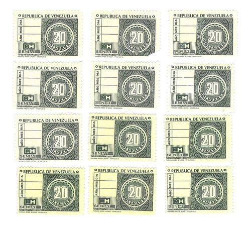 Timbres Fiscales De 20 Bolívares