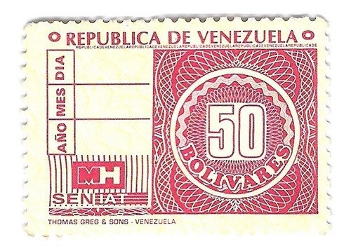 Timbres Fiscales De 50 Y 100 Bolívares