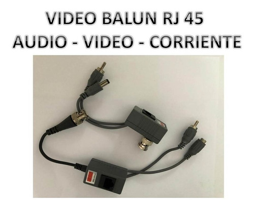 Vídeo Balun Rj 45 Vídeo Audio Y Corriente. Venta Dos Pares