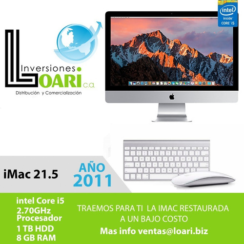 iMac 21.5 Año  Intel I5
