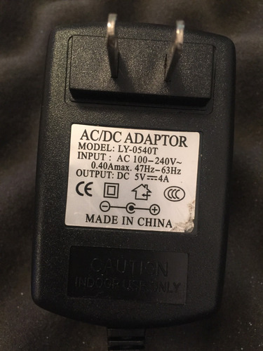 Adaptador De Corriente 5v 4a Ac Cctv 2.5mm*5.5mm Plug