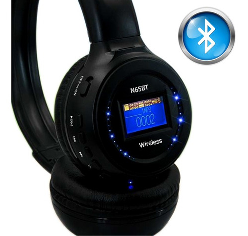Audífonos N65bt Inalámbricos Bluetooth Pantalla Lcd!