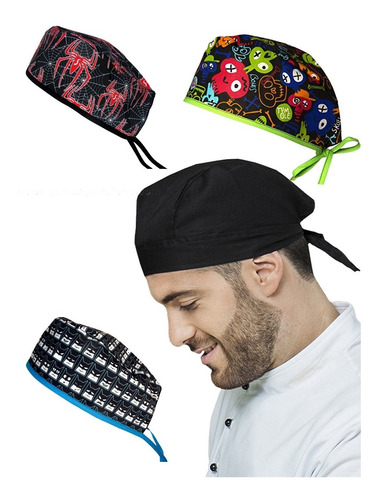 Bandana Gorro Chef Cocina Médicos Enfermero Tapabocas