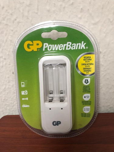 Cargador Batería Gp Powerbank 2 Aa / Aaa Nimh Sin Baterías