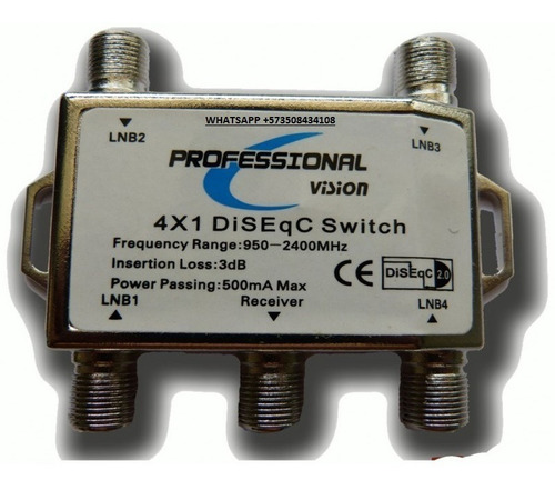 Diseqc Switch Professional Vision 4x1 Fta Lnb