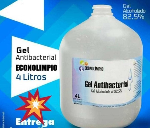 Gel Antibacterial Alcoholado 82,5% Galón