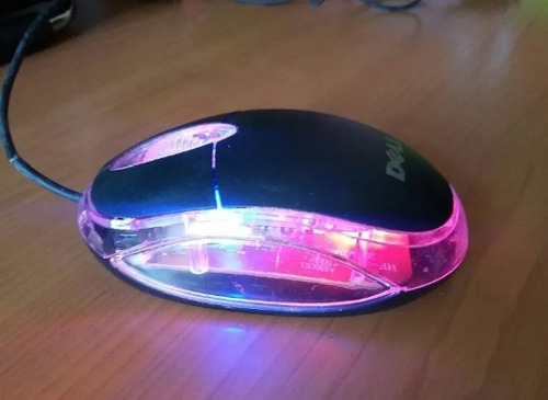 Mouse Dell Optico Usb Con Luz Led Alambrico