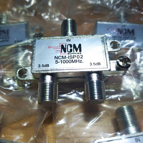 Splitter Ncm De 2 Vias, mhz, Cable Coaxial Inter, Movist