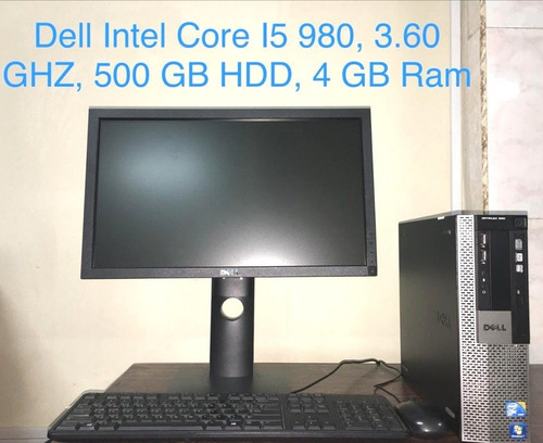 Computadora Dell Intel Core I5, 4gb De Ram Y 500 Gb Disco