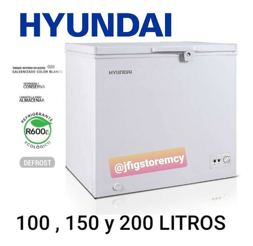 Congeladores Hyundai 100litros 190