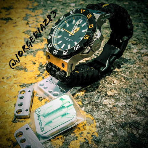 Correa Reloj Caterpillar Con Base De Aluminio