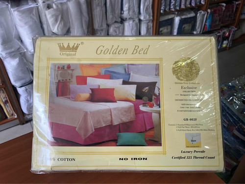 Juego De Sabana Unicolor Matrimonial Golden Bed Panameños