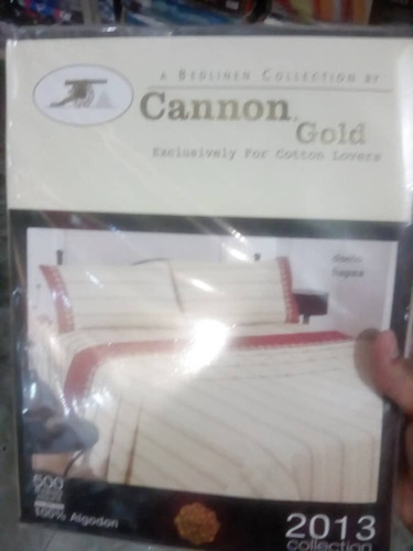 Juego De Sabanas Matrimonial Marca Cannon Gold Original