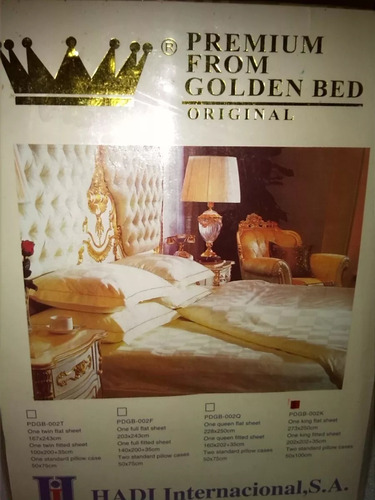 Juego De Sabanas Original Golden Bed King Size Unicolor