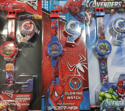 Reloj De Niños Spiderman Avengers Cars