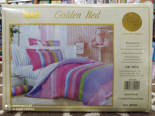 Sabana Queen Golden Bed 225 Hilos Excelente Calidad