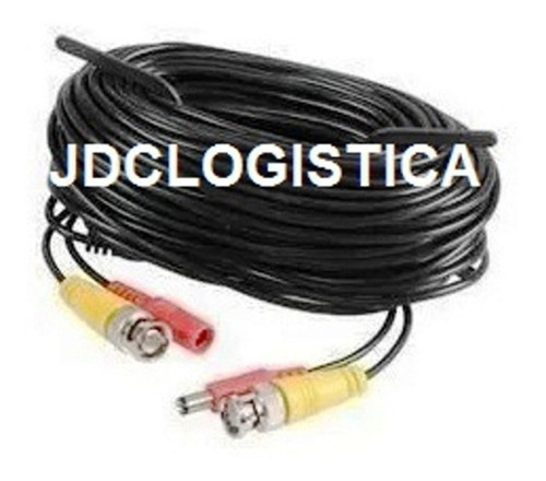 Cable Bnc Camara Seguridad De Video Y Corriente 18 Mts