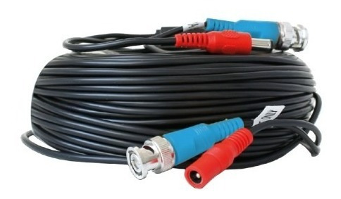 Cable Camara Video Corriente 18 Mts Bnc Plug 12v 18 Metros