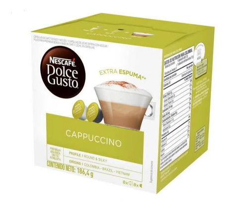 Capsulas Latte Macchiato Para Nescafe Dolce Gusto 16/8 Tazas