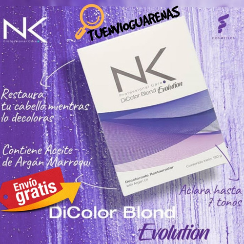 Decolorante 180gr Nk Dicolor Blond + Agua Oxigenada Ref. 16