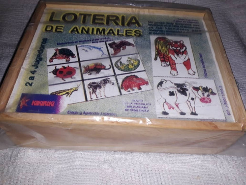 Juego Didactico Loteria De Animales