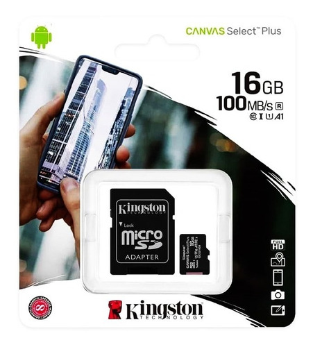 Memoria Micro Sd Hc 16gb Kingston Musica Videos Tienda Fisik