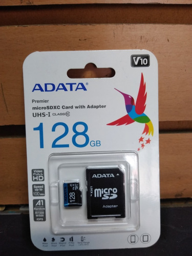 Memoria Microsdxc 128gb Adata Clase V10 Uhs-i Videofullhd A1