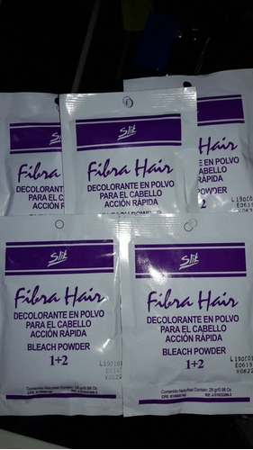 Pack Decolorante Fibra Hair 28gr. Aclara Hasta 9 Tonos