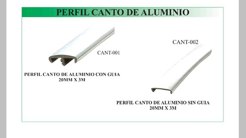 Perfil Canto De Aluminio