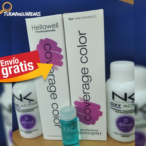 Tinte Hellawell 60gr + Agua Oxigenada 120ml Envio Gratis 16