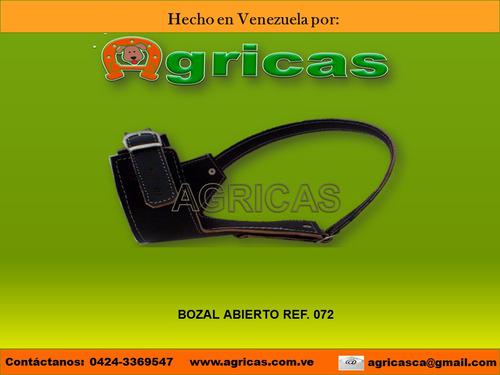 Agricas. Bozal, Pechera, Collar De Cuero Para Mascotas.