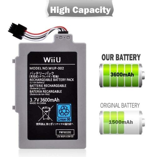 Bateria Pila Gamepad Nintendo Wiiu De 3600mah Mas Carga 25v