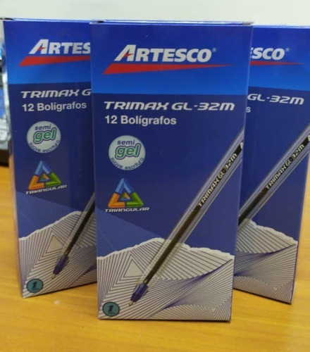 Bolígrafos Azules - Artesco - Pack 3 Cajas.