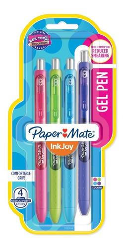 Bolígrafos Paper Mate Inkjoy Gel Fashion - 4 Bolígrafos