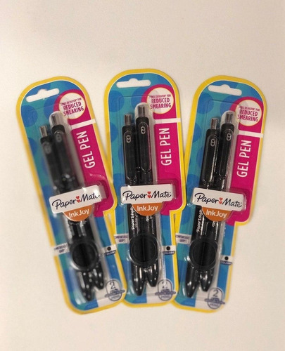 Bolígrafos Paper Mate Inkjoy Negros Gel Pen Pack 2