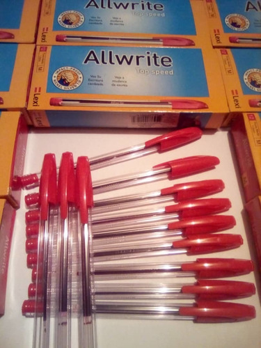 Bolígrafos Rojos Allwrite En Oferta. (2 $ Cada Cajita)